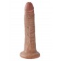 Fallo realistico vaginale anale dildo con ventosa morbido king cock 7 caramel