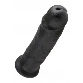 Fallo realistico Vaginale maxi dildo con ventosa king cock 10 nero big xxl