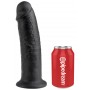 Fallo realistico Vaginale maxi dildo con ventosa king cock 10 nero big xxl