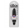 Vibratore realistico dildo vaginale  fallo anale vibrante sex toy king cock black nero 6