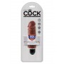 Vibratore vaginale king cock fallo realistico dildo anale brown pene finto morbido