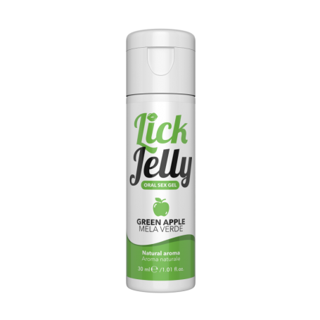 Lubrificante commestibile gel intimo sessuale vaginale anale alla  lick it mela verde 30 ml