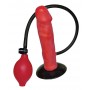 pene finto vibrante dildo gonfiabile rosso vaginale anale con pompa sexy toy red