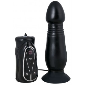 plug anale nero fetish stimolatore uomo donna vibrante con telecomando black