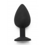 plug anale in silicone nero con gioiello dildo fallo uomo donna anal black sexy