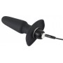 plug anale nero in silicone con vibrazione dildo vibrante ricaricabile black