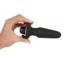 plug anale nero in silicone con vibrazione dildo vibrante ricaricabile black