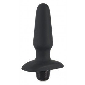 plug anale nero in silicone con vibrazione dildo vibrante ricaricabile black