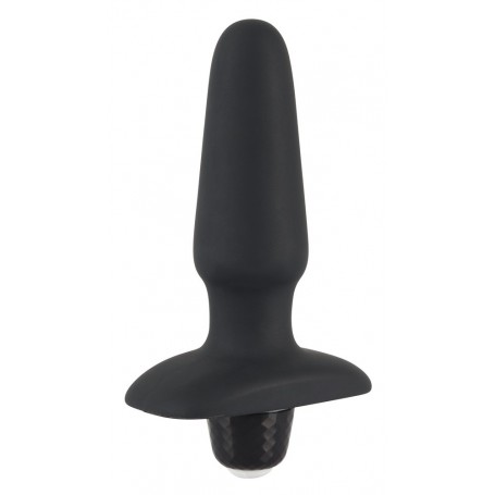 plug anale nero in silicone con vibrazione dildo vibrante ricaricabile black