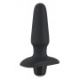 plug anale nero in silicone con vibrazione dildo vibrante ricaricabile black