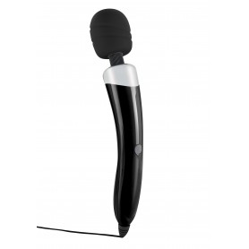 vibratore con silicone nero vibromassaggiatore vaginale e clitoride per donna