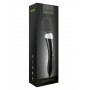 vibratore con silicone nero vibromassaggiatore vaginale e clitoride per donna