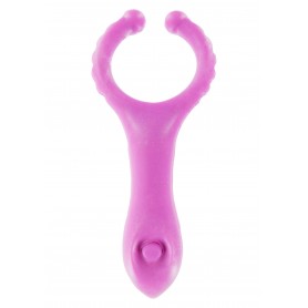 anello fallico vibrante in silicone con stimolatore di clitoride lunga erezione