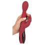 vibratore rabbit stimolatore in silicone ricoricabile rosso impermeabile morbido