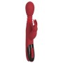 vibratore rabbit stimolatore in silicone ricoricabile rosso impermeabile morbido