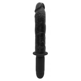 vibratore maxi fallo vaginale anale vibrante nero grande per uomo e donna black