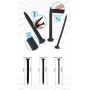 set kit dilatatore uretrale stimolatore per uretra nero piccolo medio grande