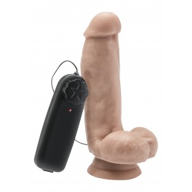 vibratore Fallo realistico dildo vaginale anale vibrante con ventosa 6 get real flesh