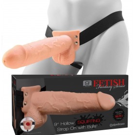 Dildo strap on indossabile fallo realistico vaginale anale squirting 9 maxi big