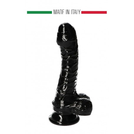 Fallo realistico con ventosa dildo nero vaginale anale pene finto sex toy black 6