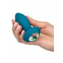 dildo sonda vibrante in silicone ricaricabile fallo anale crystal anal toys blue