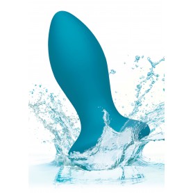 dildo vibrante in silicone ricaricabile con gioiello morbido sexy toys anal blu