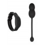vibratore in silicone morbido nero per pavimento con telecomando polsino black
