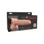 fallo indossabile vibrante strap on pene realistico con testicoli ricaricabile