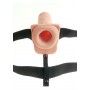 fallo indossabile vibrante strap on pene realistico con testicoli ricaricabile