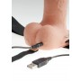 fallo indossabile vibrante strap on pene realistico con testicoli ricaricabile