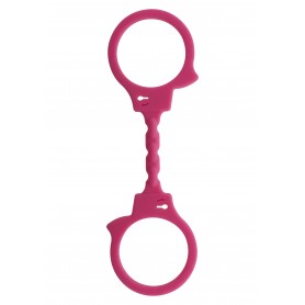 manette sexy  bondage fetish costrittivo rosa in silicone per gioco di coppia