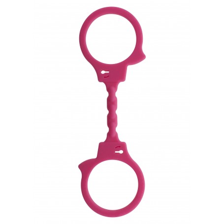 manette sexy  bondage fetish costrittivo rosa in silicone per gioco di coppia