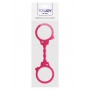 manette sexy  bondage fetish costrittivo rosa in silicone per gioco di coppia