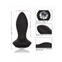 dildo vibrante plug small anale in silicone nero con gioiello sexy anal black