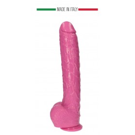 Fallo enorme vaginale anale con ventosa dildo realistico maxi big cock rosa 15,5"
