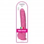 Fallo enorme vaginale anale con ventosa dildo realistico maxi big cock rosa 15,5"