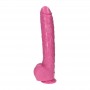 Fallo enorme vaginale anale con ventosa dildo realistico maxi big cock rosa 15,5"