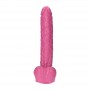 Fallo enorme vaginale anale con ventosa dildo realistico maxi big cock rosa 15,5"