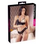 lingerie donna completino intimo sexy reggiseno tanga reggiseno aperto nero