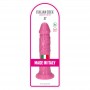 Fallo realistico con ventosa dildo vaginale anale rosa made in italy cock 8 maxi