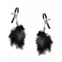 Pinze stringi capezzoli con piume black feather fetish fantasy 