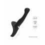 dildo fallo indossabile in silicone nero strap on in pelle pene finto black