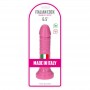 Fallo Vaginale anale dildo rosa con ventosa dildo 6,5 realistico cock plug made in Italy
