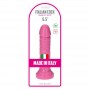 Fallo Vaginale anale dildo rosa con ventosa dildo 6,5 realistico cock plug made in Italy