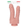 Fallo doppio realistico dildo con ventosa cock vaginale anale maxi mini doppia penetrazione  7,5