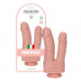 Fallo doppio realistico dildo con ventosa cock vaginale anale maxi mini doppia penetrazione  7,5