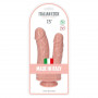 Fallo doppio realistico dildo con ventosa cock vaginale anale maxi mini doppia penetrazione  7,5