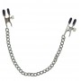 catena stringi capezzoli bondage fetish morsetti costrittivi nero in metallo