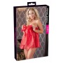 lingerie sexy donna babydoll corto rosso gonna scollato seducente intimo red