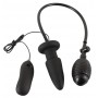 plug anale nero in silicone vibrante gonfiabile con telecomando butt black anal